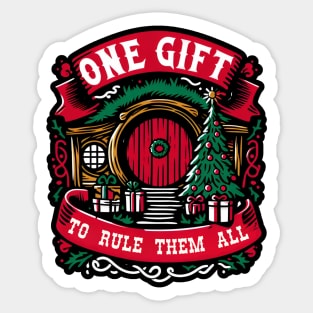 One Gift to Rule Them All - Gift Tag - Funny Christmas Fantasy Sticker